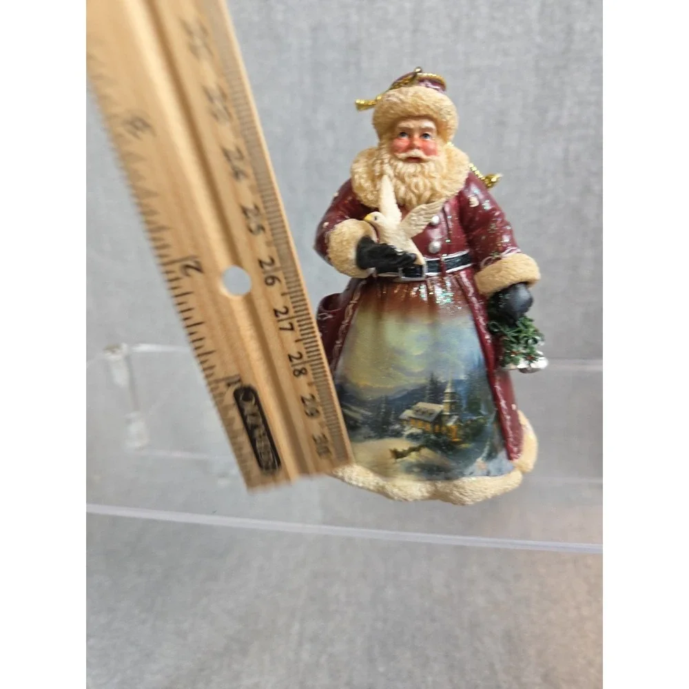 Thomas Kinkade Old World Santa‎ Heirloom Ashton Drake 2003 Frosty Moonlight Ride